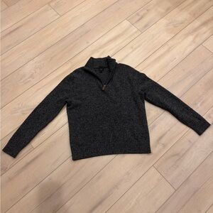J. Crew Men's Charcoal Zip-Up Sweater